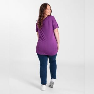 LuLaRoe Vibrant Purple Short Sleeve Top, Size Medium